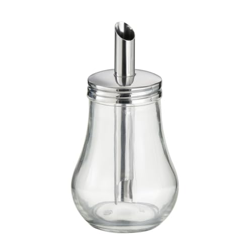 APS 40494 Zuckerdosierer Ø 8 cm Höhe 15 cm 250 ml Behälter aus Glas Schraubdeckel aus Edelstahl