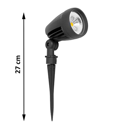 Image of FILLISKA Aluminium LED Outdoor Adjustable Garden /Plant Light Warm White Ip-65 Waterproof & Shockproof Body. (12 Watt Garden Spike Light)