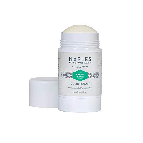 Naples Soap Company All-Natural Vegan Deodorant – Aluminum-Free, Baking Soda-Free, Florida Fresh, 2.65 oz.