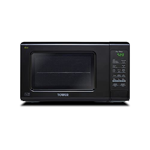 Tower KOR6M1RDBK Touch Control Digital Microwave with Dual Wave, 2-Plate, 800W, 20 Litre, Black