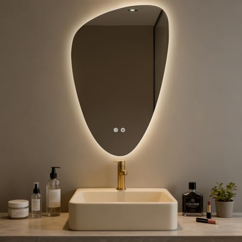 Image of WallBeyond LED Bathroom Mirror with Lights, 20 x 31 Inch Led Bathroom Vanity Mirror for Wall, Anti Fog Mirror for Bathroom, 3 Colors and Dimmable Light