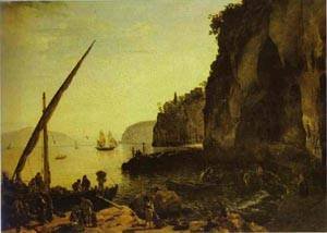 Peinture à l'huile View de Sorrento 1826 Sylvester Shchedrin reproduction 20x24 pouces