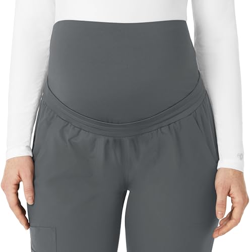 Carhartt Force Essentials Women's Maternity Jogger Scrub Pant, Pewter, XL - image 2