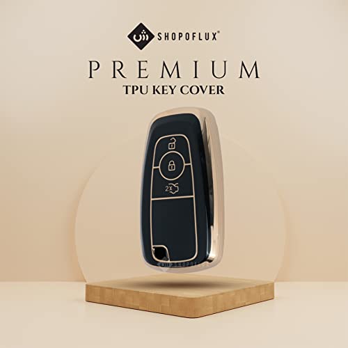 Image of Shopoflux TPU Smart Key Cover Compatible with Endeavour | Figo | Aspire | Freestyle Titanium (Black TPU Pack 1)