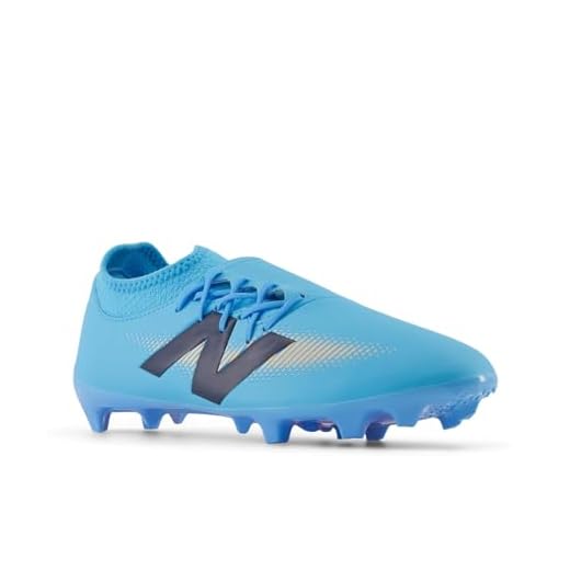 New Balance Unisex Furon Dispatch FG V7+ Soccer Shoe, Team Sky Blue/Mango, 10.5 US Men