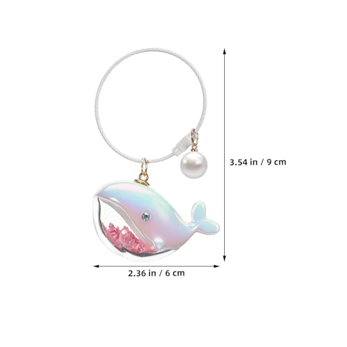 Image of 2 Pcs Cute Whale Keychain Set, Pink & Blue Ocean Whale Key Ring - Cartoon Whale Bag Charm, Key Pendant for Students, Ideal Carnival Prizes Birthday Goodie Bag Stuffers
