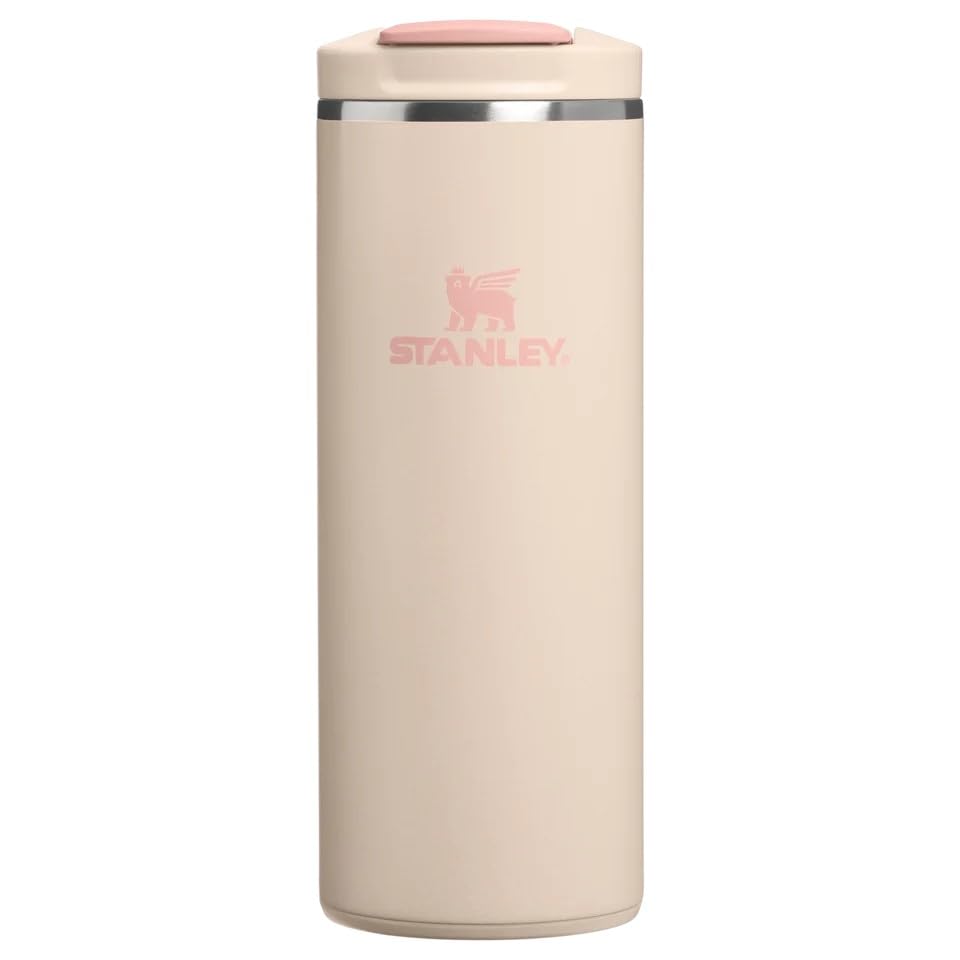 STANLEY 1913 Transit Flip Top Mug 0.35L - Keeps 4 Hours Hot - 6 Hours Cold - Dishwasher Safe - Leakproof - Car Cup Holder Compatible - Insulated Coffee Cup (Champagne)