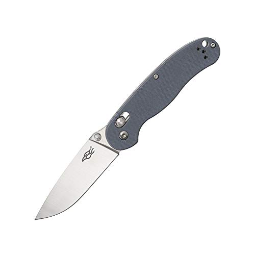 GANZO Firebird Folding Pocket Knife FB727S-GY 440C Stainless Steel Blade G10 Handle with Clip Hunting Fishing Camping Outdoor EDC Knife (Gray)