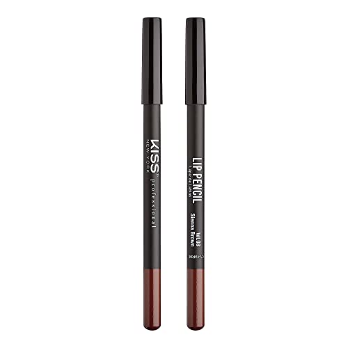 Image of Kiss New York Professional Slim Long-Wear Lip Liner Pencil, Matte Finish