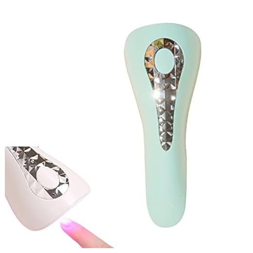 PENNY73 Lâmpada portátil de LED para secadora de unhas, lâmpada de fototerapia com fonte dupla de luz para secagem de unhas UV, esmalte de gel, ferramentas de manicure, verde