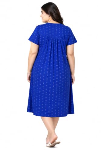 Image of Onekbhalo Women Cotton Night Dress Printed Culf Length Night Gown Short Nighty