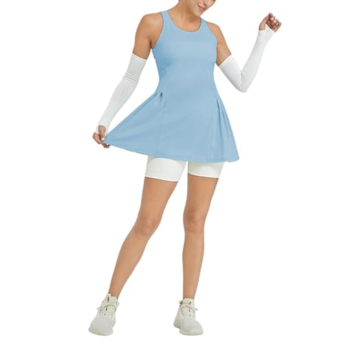 Robe de tennis femme respirante avec short intégré pour le running et le sport