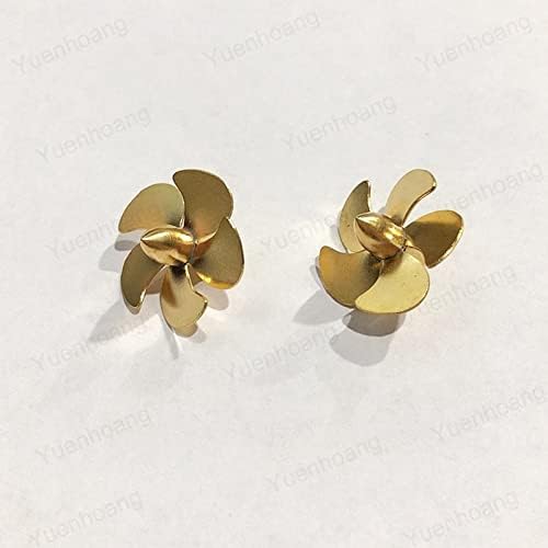 1Pair Brass 5-Blade Propeller Dia. 20mm Shaft/Motor Hole 2mm Paddle Positive Negative Screws Props for RC DIY Model Boat Modify