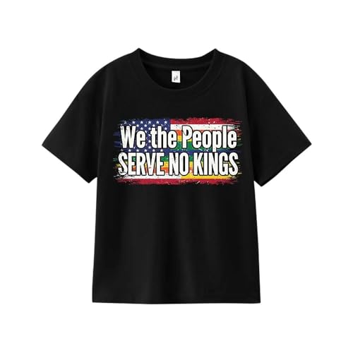 Funny No Kings in America Shirt for Men Women, Short Sleeve Tee Soft Cotton Celebration T-Shirt