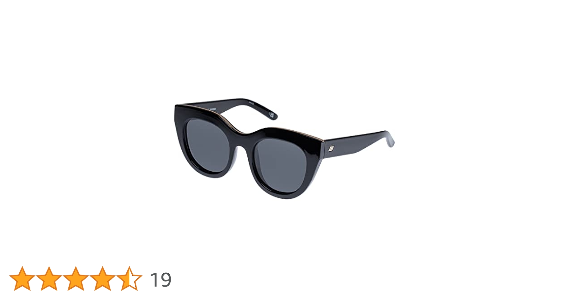 Le Specs Women's AIR HEART Sunglasses, Black / Smoke Mono