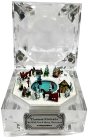 The Bradford Exchange Best Loved Christmas Carols Music Box Issue #6: We Wish You a Merry Christmas by Thommas Kinkade 2.5-inches