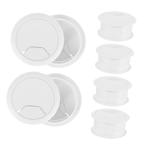 6 piezas de cubiertas para orificio de cables Angoily para escritorio, organizador de cables para oficina miniatura 1