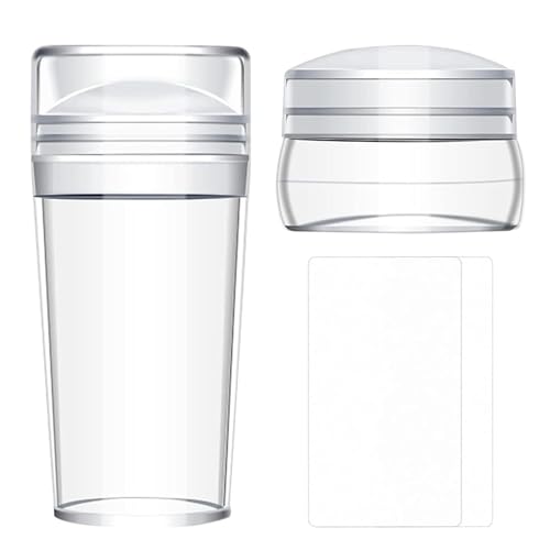 Sello De Uñas Francés, Kit De Almohadilla De Uñas Transparente De Silicona Elástica, Suministros De Salón De Manicura Intercambiables Con Raspado, Sello De Punta Francés Multifuncional Para Fi