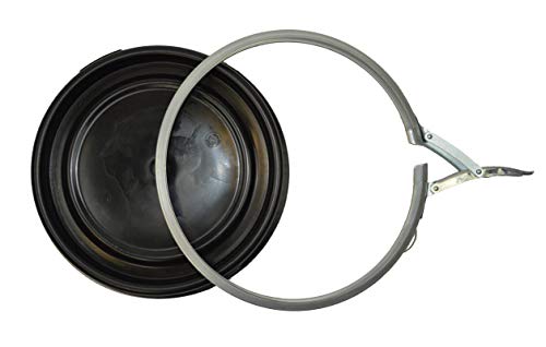 ITP Packaging 30 Litre Plastic Blue Open Top Storage Barrel Drum Keg with Lid and Latch Ring, UN Approved, Food Grade for Shipping, Air Tight