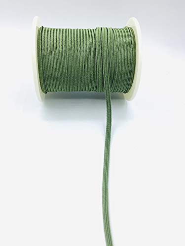 Trimplace Army Green 3/16" Braided Elastic Stretch - 24 Yards #TOP21