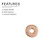 DTGN 4mmx12mmx1mm(IDxODxT) Flat Copper Sealing Washers - 20Pack - Good for Industrial Machinery M4 Screws - Copper Flat Ring Gaskets