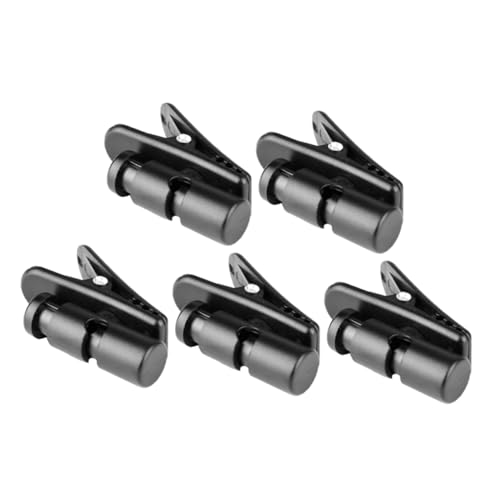 ELAYARD Clips Para Cables De Auriculares y Clips De Solapa, Grandes, Eje Giratorio 360°, Para Uso Exteriores y Deporte, Usuarios Activos, Color Negro