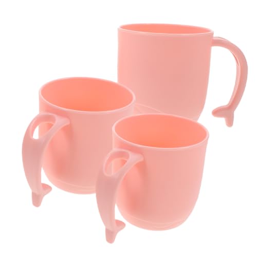 KOMBIUDA Cartoon Mouthwash Cup Set 3 Unbreakable Boys and Girls Toothbrush Mugs Toothpaste Cups Portable for Travel Camping