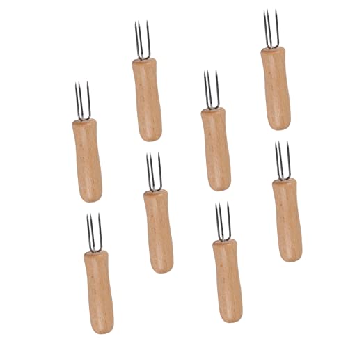 INOOMP 8pezzi Spiedini Barbecue Inossidabile Forchette Per Carne e Verdure Per Grigliate e Bbq Portatili e Facili Da Usare