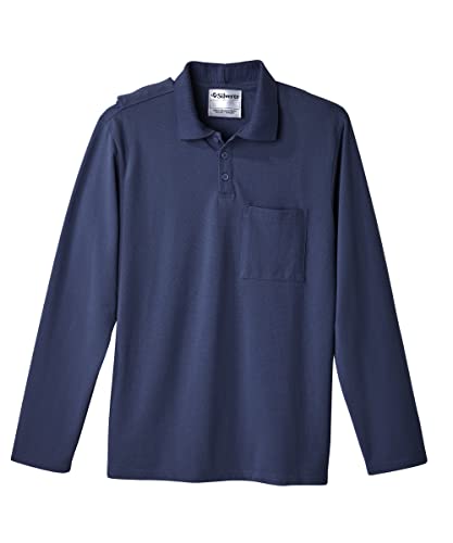 Men’s Open-Back Adaptive Long Sleeve Polo Shirt - Ciel Blue XL