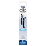 Oral-B Clic Toothbrush replacement heads, 2 count toothbrushes, black refill brush heads