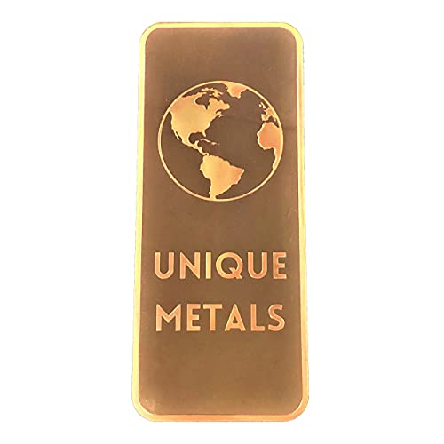 1 Pound .999 Pure Copper Bar Bullion With Element Design - Unique Metals #TOP4