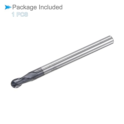 CoCud Schaftfräser Kugelkopf 2mm Radius 4mm Schaft 50mm Länge AlTiN Beschichtet P05 Karbid 2 Flöten Fräswerkzeug CNC Router Bit - (Anwendung: für Edelstahl Gehärteter Stahl)