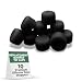 Premium Silicone Black Door Stopper Tips 1/4" Inner Diameter 10 Count Bag Wall Spring Floor Hinge