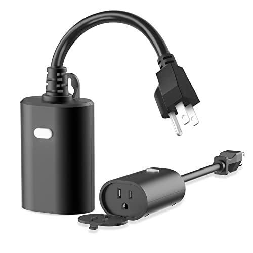 New One Outdoor Smart Plug 2 Pack, Wi-fi Smart Dimmer Plug, 2.4Ghz Wi-fi Only Dimmer Plug, Dimmable Smart Plug Works with Google Assistant and Alexa, Max Power 400W, IP65 Waterproof, No Hub Required New One Outdoor Smart Plug 2 Pack, Wi-fi Smart Dimmer Plug, 2.4Ghz Wi-fi Only Dimmer Plug, Dimmable Smart Plug Works with Google Assistant and Alexa, Max Power 400W, IP65 Waterproof, No Hub Required