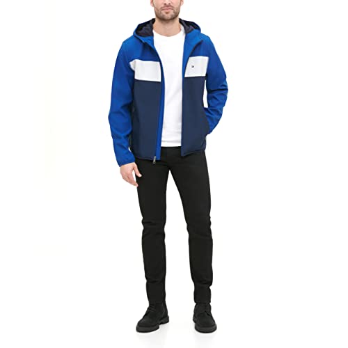 Image of Tommy Hilfiger Men's Lightweight Water Resistant Breathable Hooded Performance Softshell Jacket