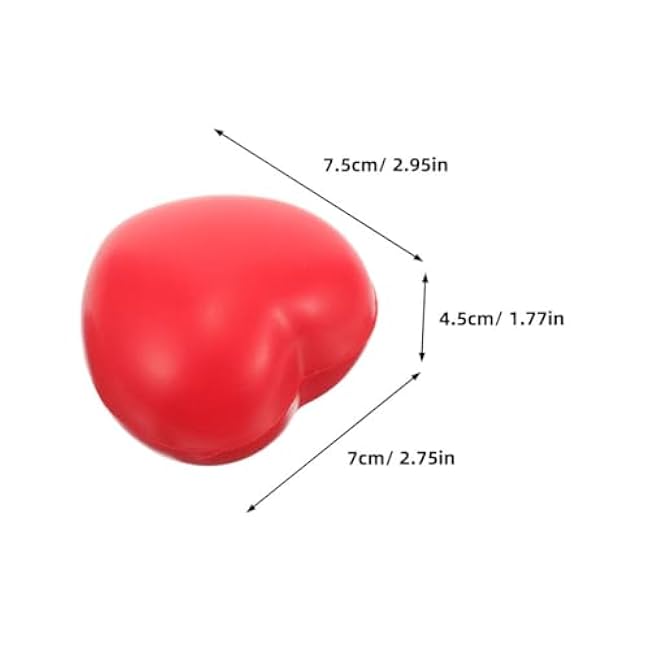6Pcs Heart-Shaped Hand Grip Balls for Finger Strengthening, Pu Squeeze Therapy Balls for Seniors, Compact and Lightweight Hand Exercise Tool for Daily Use