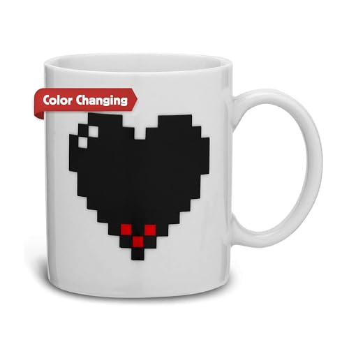 Pixel Heart Heat Changing Mug