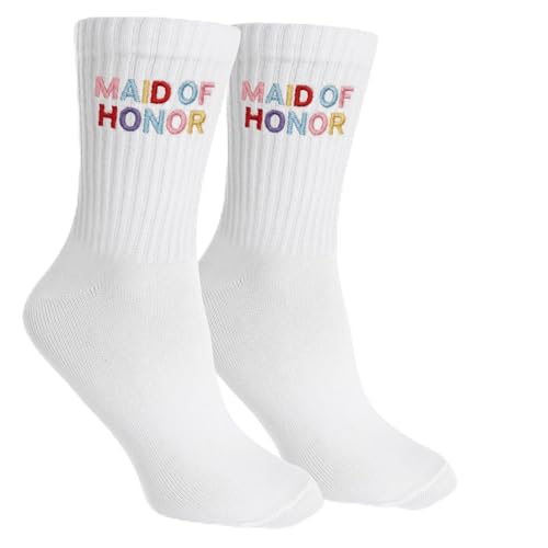 Maid Of Honor Gifts - Honor Proposal Socks For Bridal Party Unique Wedding Keepsake For Best Friends Thoughtful Shower Socks Cute Gifts Idea Perfect For Celebrations Or Birthdays