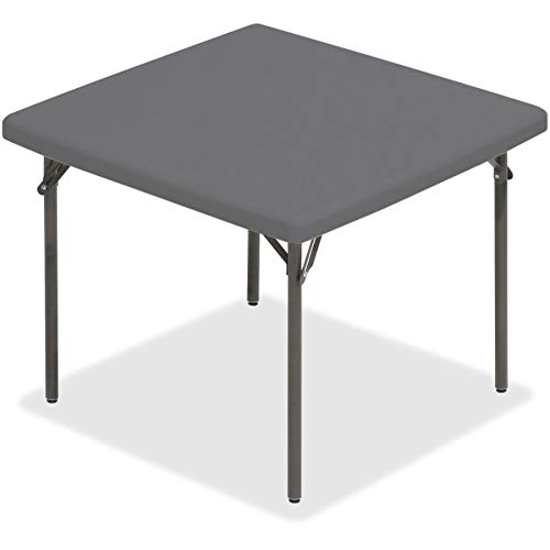 Iceberg 65277 IndestrucTable TOO Folding Table, 37" Square, Charcoal (Made in USA)