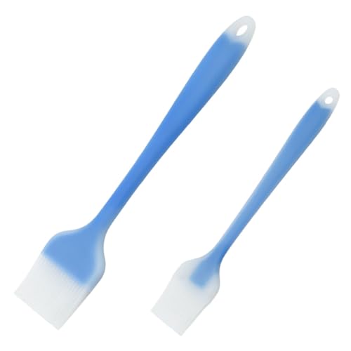 Cabilock 2pcs Silicone Basting Brush High Heat Resistant Grilling Baking Brush for Bbq Pastries and Sauces Food Grade Silicone Easy to Clean Comfortable Grip