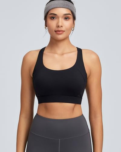 Image of RUNNING GIRL Sports Bras for Women High Support, Adjustable Straps High Impact Racerback Bra with Hook Closure Molded Cup