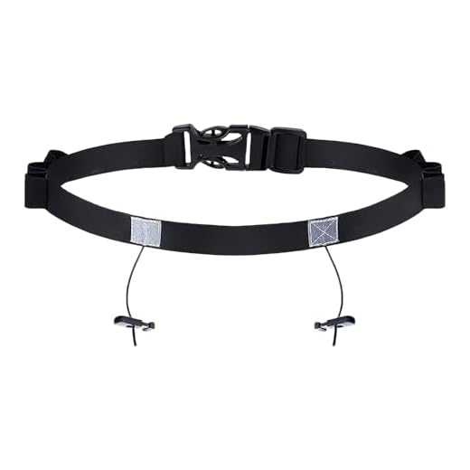 tiyiyok Cinturón para Número de Competición, Porta Dorsal Running, Cinturón de Running con Clip para Dorsales para Triatlones, Maratones, Running, Ciclismo, Soporte para Dorsales Negro