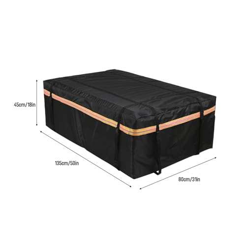 lyrlody Cubic Car Rooftop Cargo Carrier, Roof Bag for All Top of Vehicle, Storage Bag, Luggage Storage Cube for Travel Camping (M)