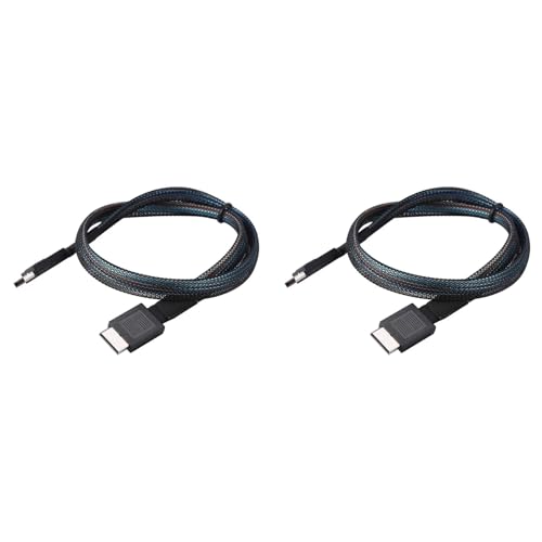 JSDNGURK 2X PCIE4.0 MINI SAS �P�[�u�� 24Gbps Oculink �f�[�^�����P�[�u�� SFF-8611 ���� SFF-8611 �T�[�o�[ �f�[�^�]�����C�� �i1m�j