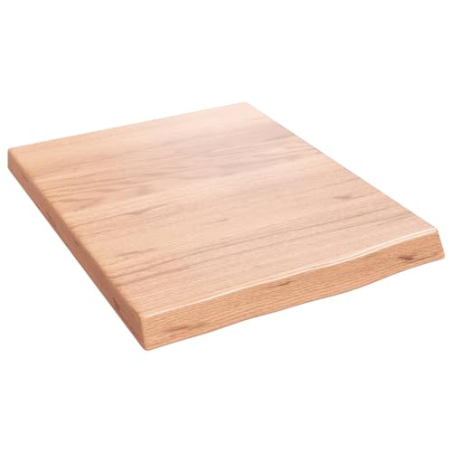 vidaXL Piano Bagno Marrone 40x50x(2-4) cm Legno Massello Trattato