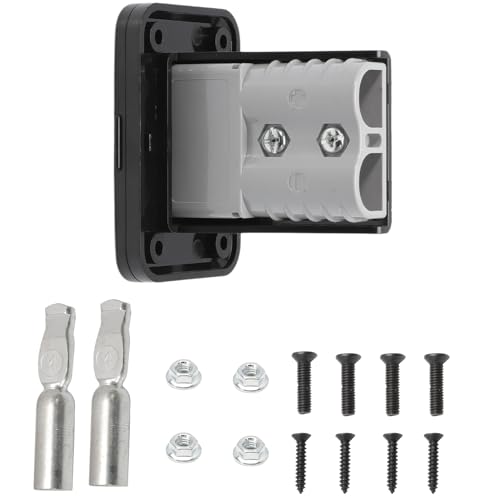 GNXfixt 120A Unterputz Einbaurahmen mit Abdeckung stecker,Panel Basistaubschutzabdeckung Kompatibel mit Anderson Steckverbinder inkl für Auto Wohnmobil Wohnwagen Motorrad Boot Solaranlagen