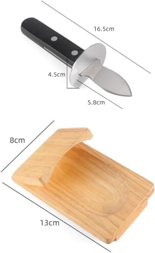 Miniatura 2 de Abrazadera de shucking de ostras, juego de desmenuzador de cuchillos de ostras, herramienta abridor de ostras, abrazadera de shucking de ostras,