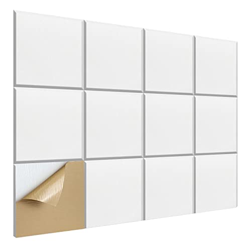 SHJADE Square Acoustic Panels Self-Adhesive 12 Pack Sound Absorbing Panels
