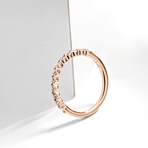 CHASKI Moissanite Rings Womens Engagement Ring Wedding Band 0.36 Ct G H Color Sterling Silver Eternity Bridal Jewelry Gift Platinum Gold Plated2