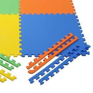 Image of eHomeKart Interlocking Play Mat - EVA Kid's Interlocking Play Mat - 10 mm Thickness - Each Tile 60 cm x 60 cm (20 TILES = 80 SQ FEET)